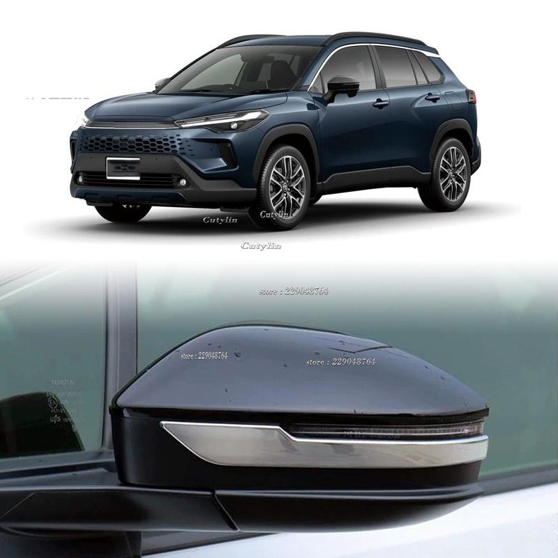 For Toyota Corolla Cross 2025 2026 ABS Car Door Rearview Mirror Strip Decoration Protection Cover Trim Accessories Exterior
