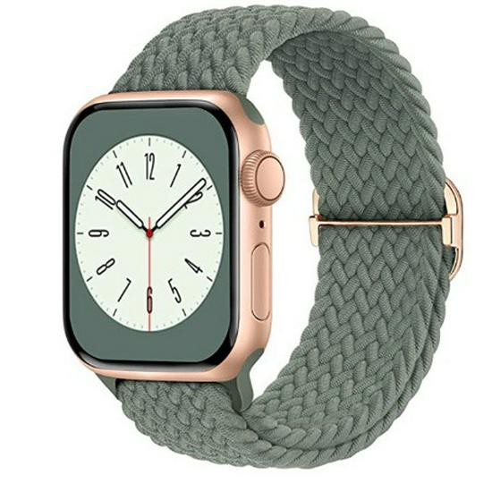 Elastic Woven Nylon Strap for Apple Watch Series 4-10 & Ultra 2