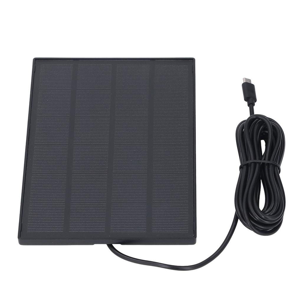 5W 5V Solar Panel for Security Camera IP66 Water Proof Outdoor Wireless Camera Charger with Micro USB Type C Interface