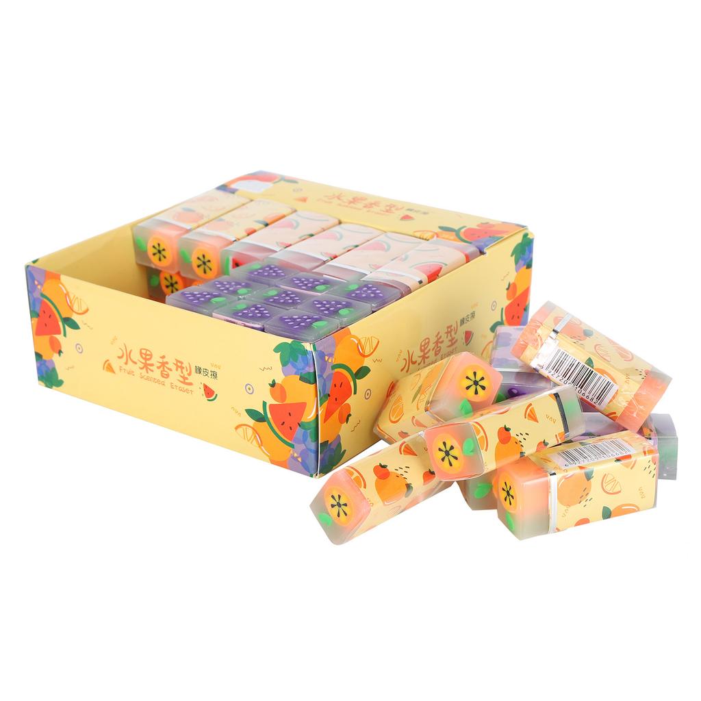 Cartoon Fruit Pattern Eraser Fragrant Cute Exquisite Eraser Set for Kids Students