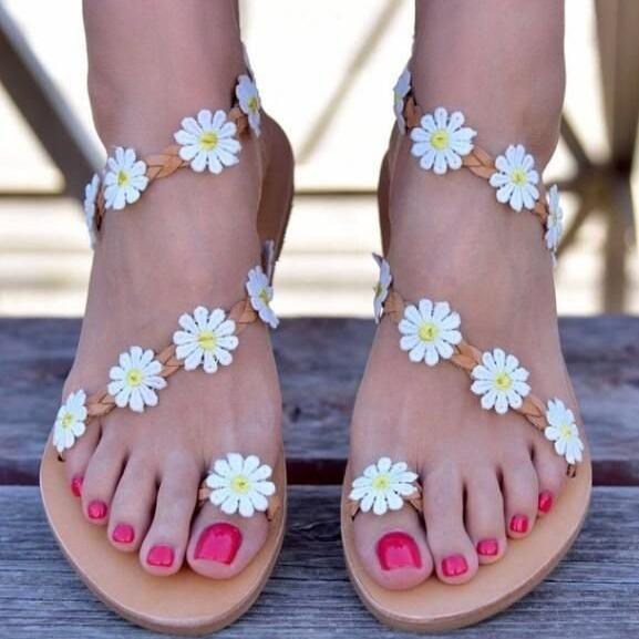 Sexy Sandals Hollow Open-toe Flat-bottomed Long Cool Boots Women 4 4 4