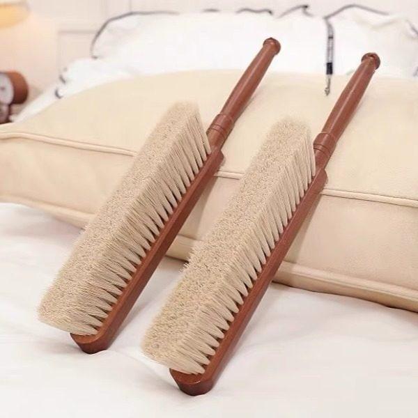 Large Soft Bristle Bed & Carpet Cleaning Brush with Long Handle