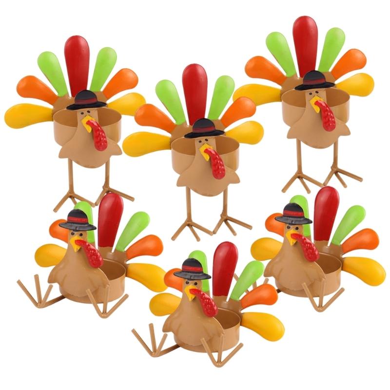 Turkey Tea Light Candle Holder Thanksgiving Centerpieces Fall Decorations Home