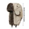 Winter Vintage Plush Hats Windproof with Earflaps Outdoor Cycling Warm and Cold Plush Hat for Cold Weather Headcover