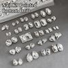 5Pcs Sparkle Sharp Diamond Nail Art Rhinestones Jewel Decoration Mix Clear White Nail Charms Ornaments