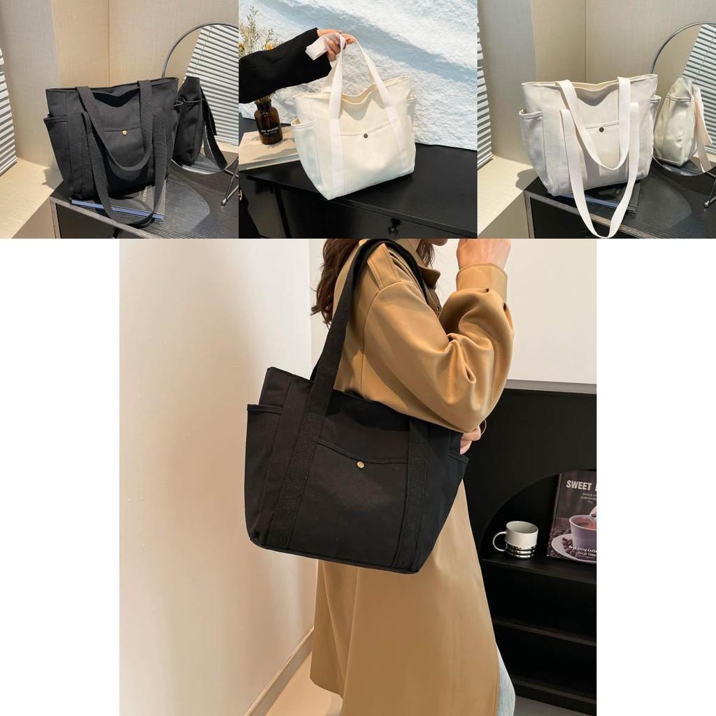 Spacious Canvas Tote Bag For Work And Leisure Stylish Commuter Must-have Accessory