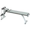 Weight Bench, Adjustable Flat Bench, 3 Seat Levels, Blue and White