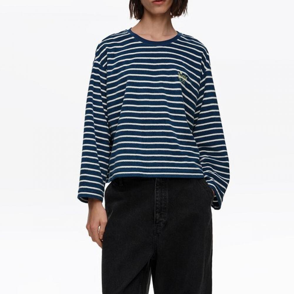 Bimba Y Lola Long Sleeve T shirT sTripe Towel navY b265awT037nYb Navy/XS