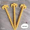 Luminous Spiral Tent Pegs - Portable Ground Anchors for Outdoor Camping