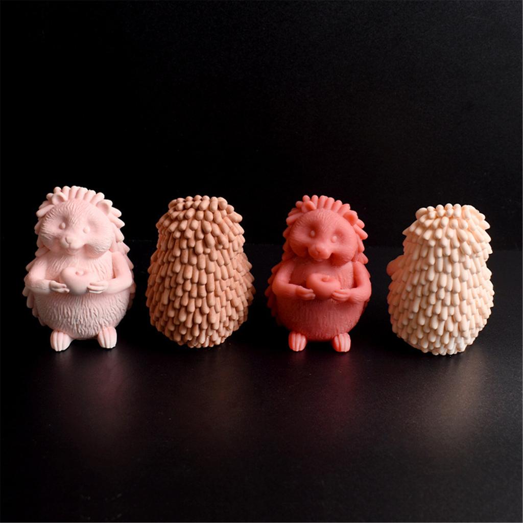 DIY Home Decor And Creative Crafts Mols Portable Silicone Mold For Crafting Detailed Hedgehog Candles Display And Gifts