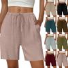 Damen Locker Gerade Tunnelzug Tasche Freizeitshorts