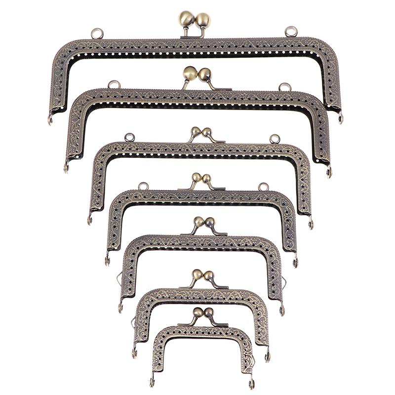 ceng-AIO Square Silver Purse Bag Metal Frame Kiss Clasp Lock Clip Bags Making DIY Craft ceng-AIO Square Silver Purse Bag Metal Frame Kiss Clasp Lock Clip Bags Making DIY Craft