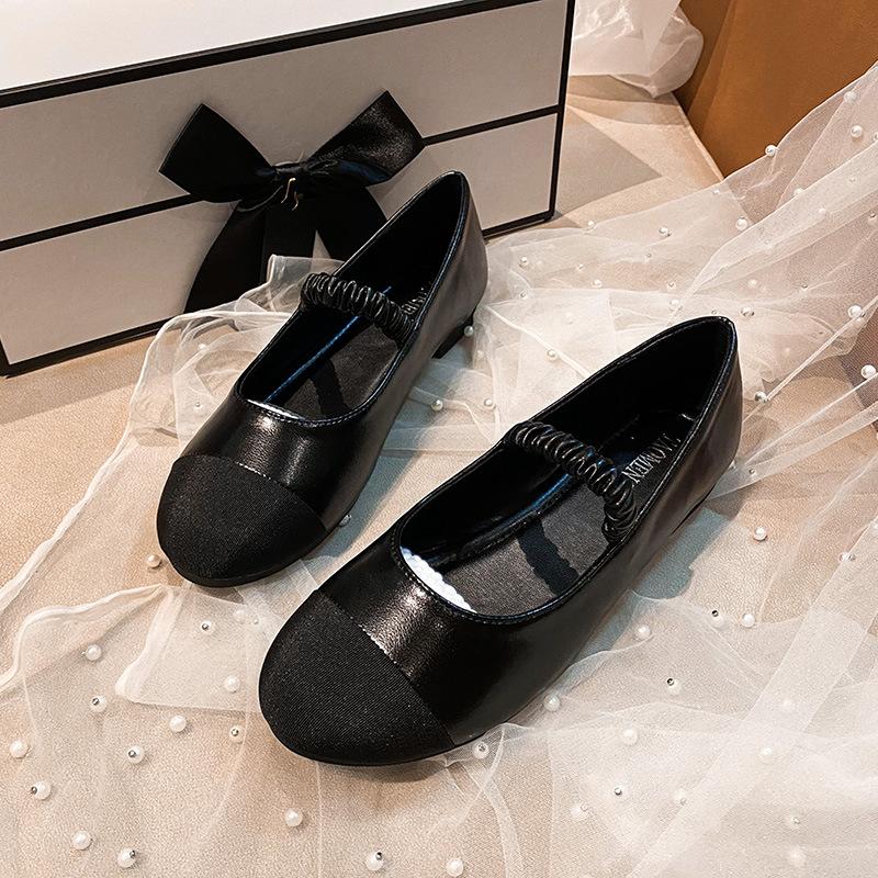 

- Классическая модная цветовая гамма, универсальные и тонкие эластичные туфли-лодочки с маленьким круглым носком для женщин 35 чёрный