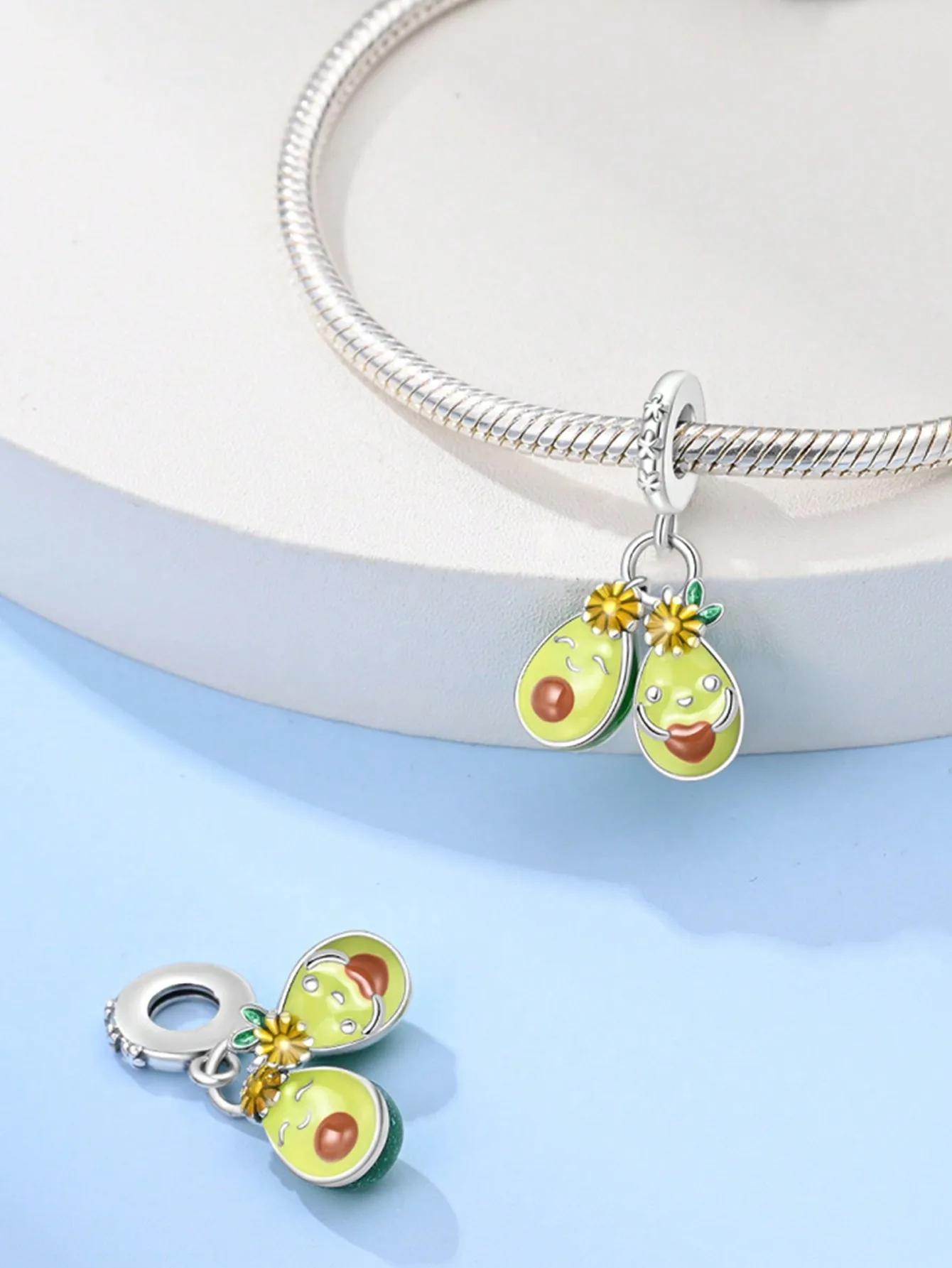 

Charm copper Colors Avocado Bead for Authentic Bracelets Do It Yourself Bead Charms Charm Bead Charms Jewellery Making Gift for Women STYFNE