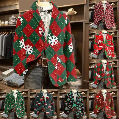 Herren Bedruckter Cord Warmes Taschen-Sakko Strickjacke Herren Freizeitanzug