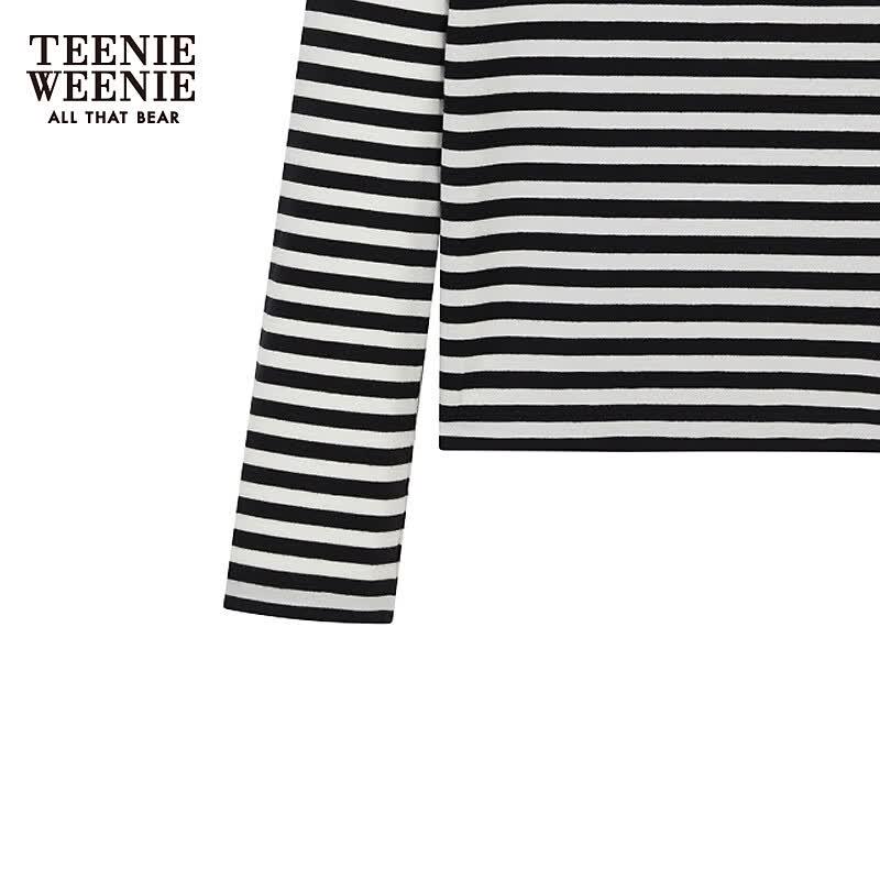 Teenie Weenie Women's Bear Graphic Henley T-shirt