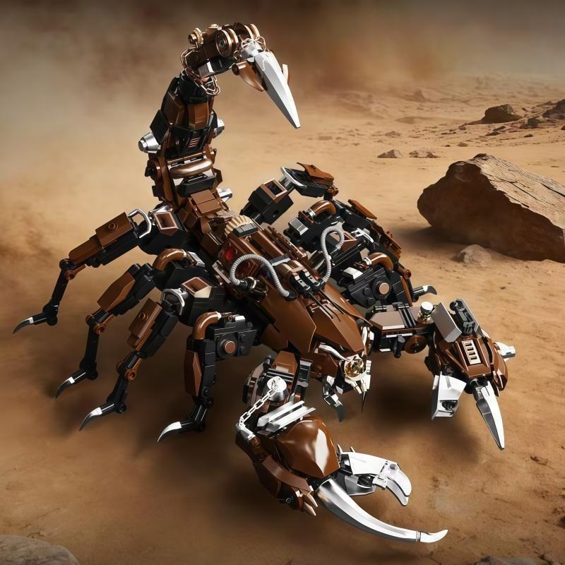 Mechanical Scorpion Building Blocks Set, 1074 PCS Articulated Creature Model Kit, Movable Joints Collectible Toy for Kids & Adul