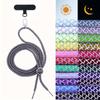 Colorful Plaid Metal Reflective Phone Lanyard Anti-loss Mobile Phone Adjustable Removable Neck Rope Safety Tether Key Chain