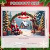 Photo Prop Cozy Design Santa Claus Banner Festive Decor Colorful Lights Christmas Banner For Home Decoration Event Decor Indoor