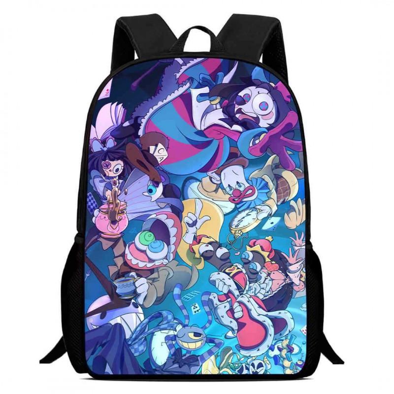 Kids Cartoon Backpack School Children 1-6 Grade Lightweight Ergonomic Oxford Fabric Bag With Printed Design