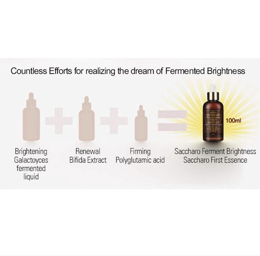 SIDMOOL Saccharo Ferment Sparkle First Ampulle 100 ml (Wunderbare Aufhellung/Ferment Magic/Galactomyces/Bifida/Polyglutaminsäure)