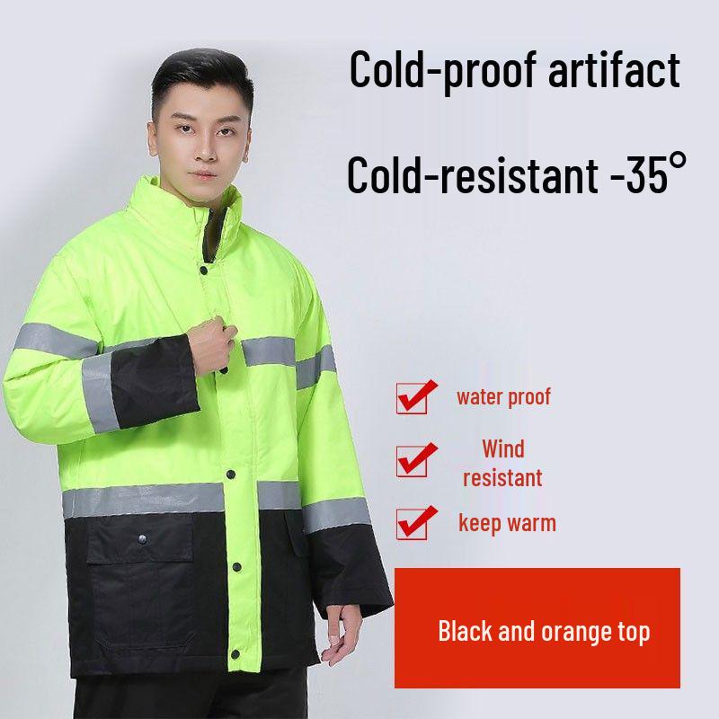 Thickened Winter Hat & Cold-Proof Workwear Jacket for Outdoor Ice Fishing