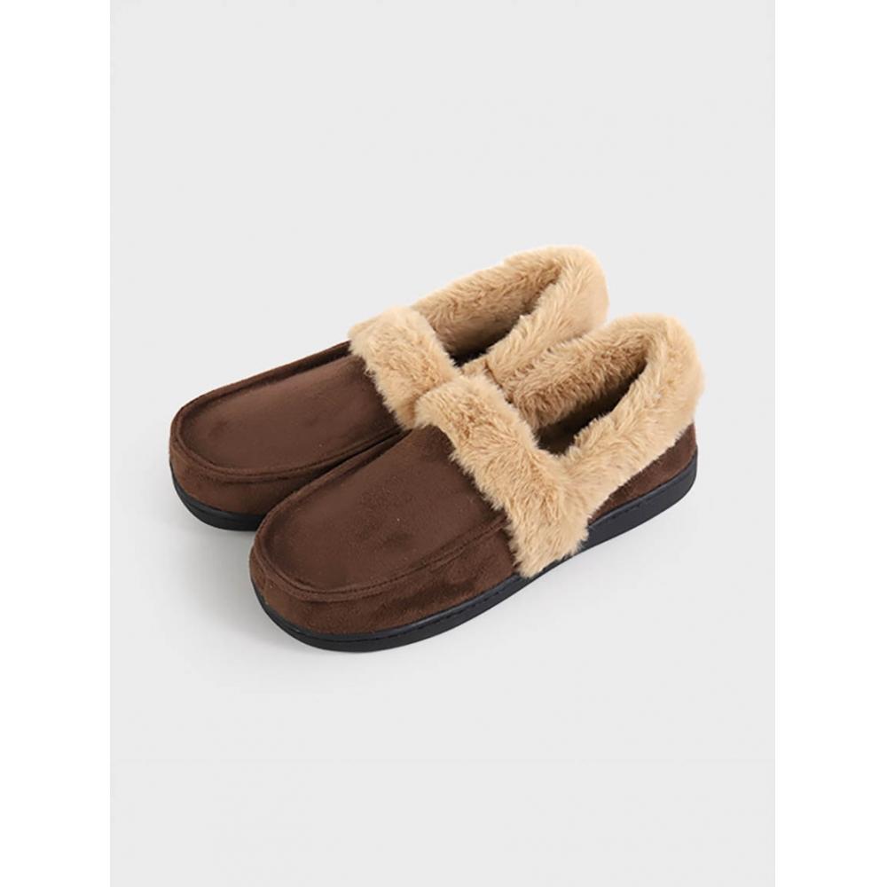 

Зимние мокасины Daiso около 270 мм Navy (fuzzy ivory)