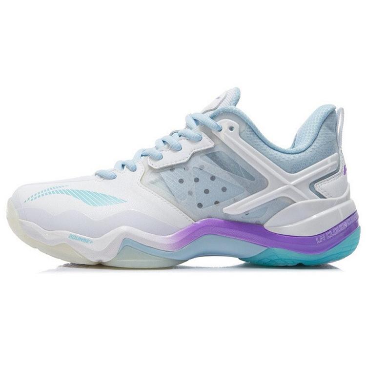 

New LiNing Sonic Boom OP Cushioning Anti Slip And Wear Resistant Support Low Top Badminton Shoes Women s Standard White AYZQ008-5 38