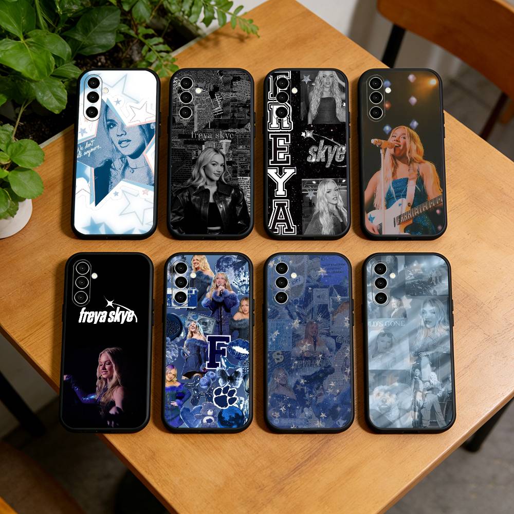 F-Freya Skye S-Singer Phone Case Black Silicone Soft For Samsung Galaxy A73,A72,A71,A70,A53,A52,A51