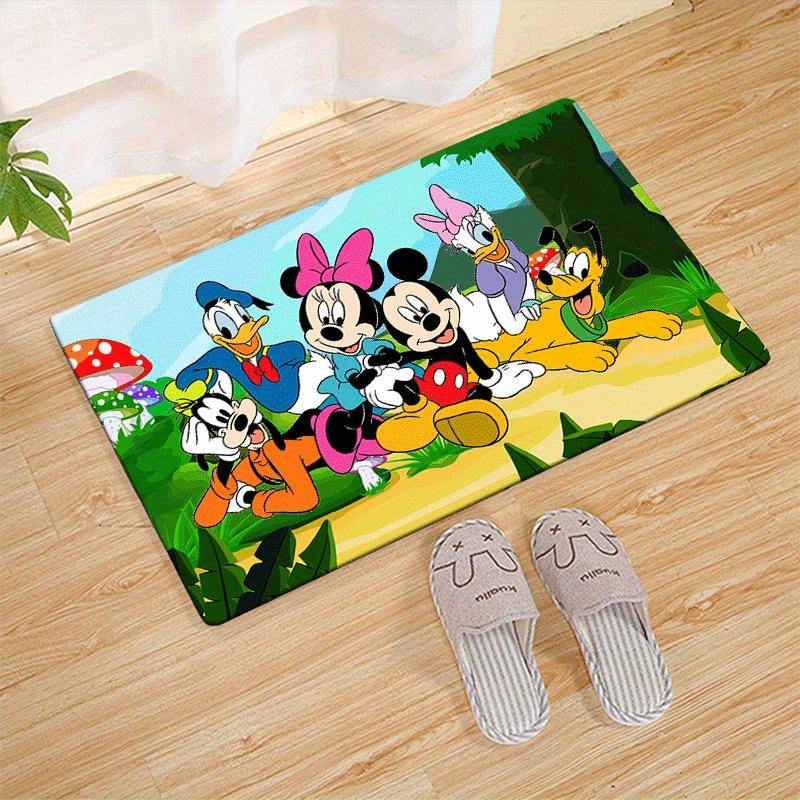 

1pc Mickey Pattern Area Rug Soft Flannel Floor Mat for Living Room, Office, Bedroom and Carpet, Sofa Coffee Table Floor Mat 60cm by 90cm
