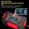 For Auto Moto Wet Dry Lead Acid AGM Gel Power Pulse Repair LCD Display Quick Charge Car Battery Charger 12V 6A