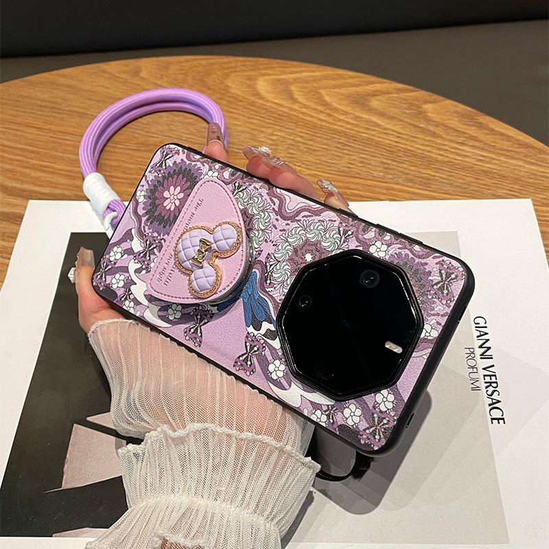 Semicircular Xiaoqi Bracket Is Suitable for Huawei Mate11rs Extraordinary Master Mobile Phone Case Mate11rs Porsche Portable Lanyard 11rs Leather 