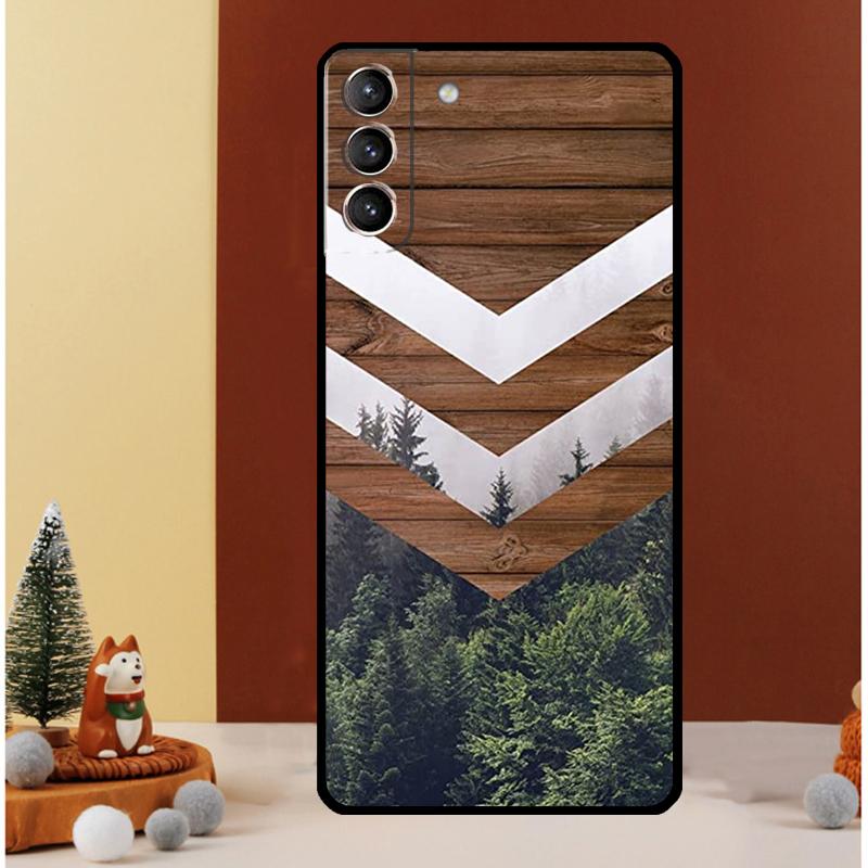 Forest Geometry Wood Nature Case For Samsung Galaxy S25 S26 Ultra S21 S22 S20 S23 S24 Ultra S10 Plus S25 FE Cover Funda