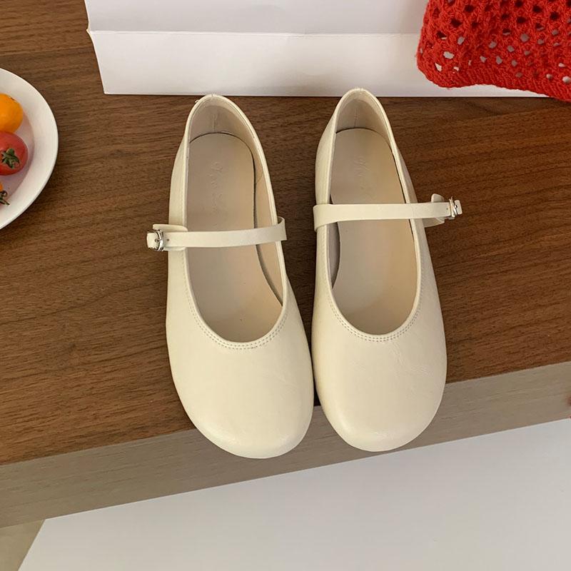 Fashion Soft Footwear Round Toe Women Ballet Flats Shoes Casual Female Shallow Fashion Buckle Strap Ladies Mary Janes Flats Shoes new