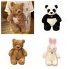 Adorable Rabbit And Panda Plush Toys For Kids' Birthday Gifts