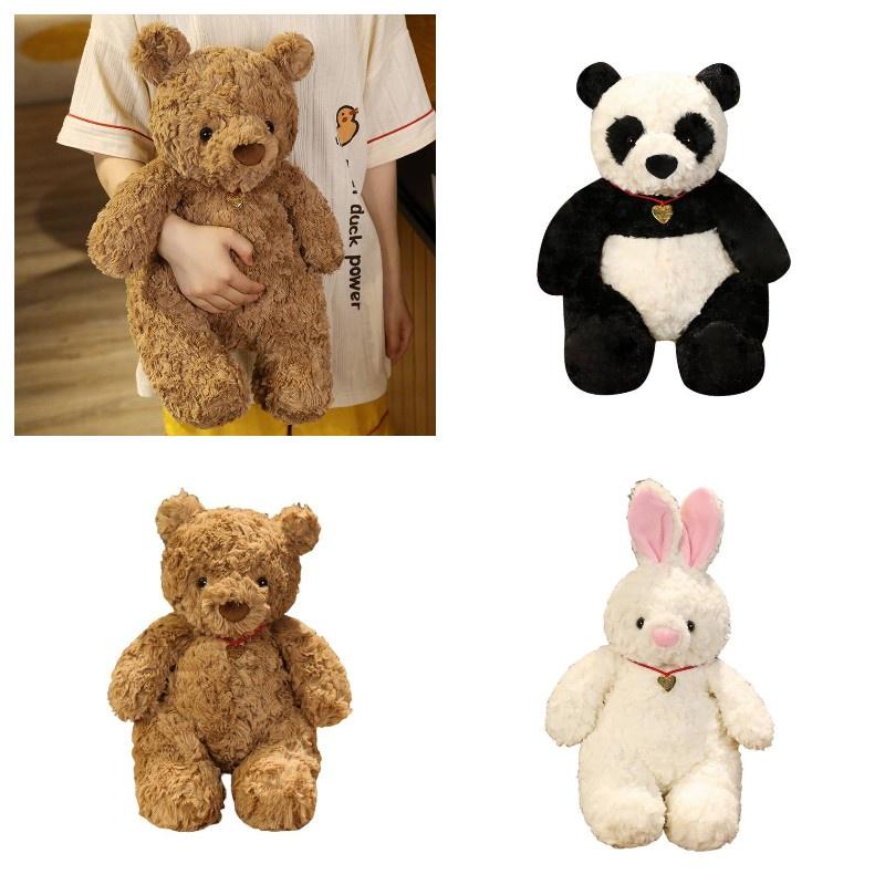 Adorable Rabbit And Panda Plush Toys For Kids' Birthday Gifts