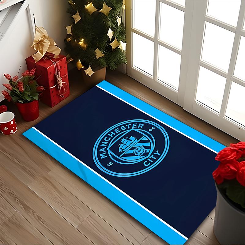 Manchester United Manchester City Rug Ideal for Reading Room, Multi-purpose Office Chair Sofa Carpet, Anti-slip Printed Home Area Rug