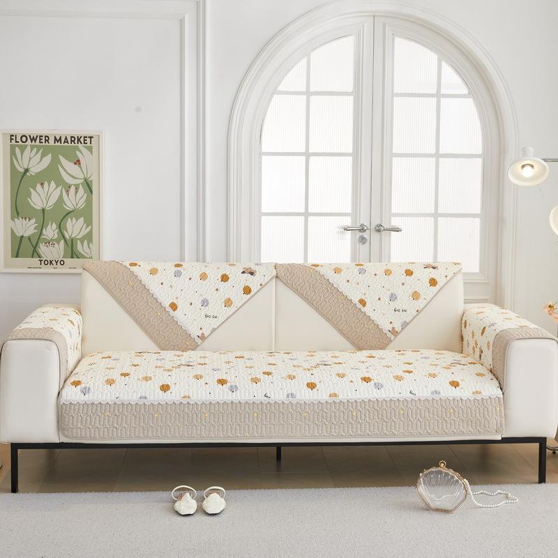 Cotton Sofa Cushion, Universal Fabric for All Seasons, Non-slip Sofa Cushion, Simple Modern Pure Cotton Sofa Cover, Cover Cloth