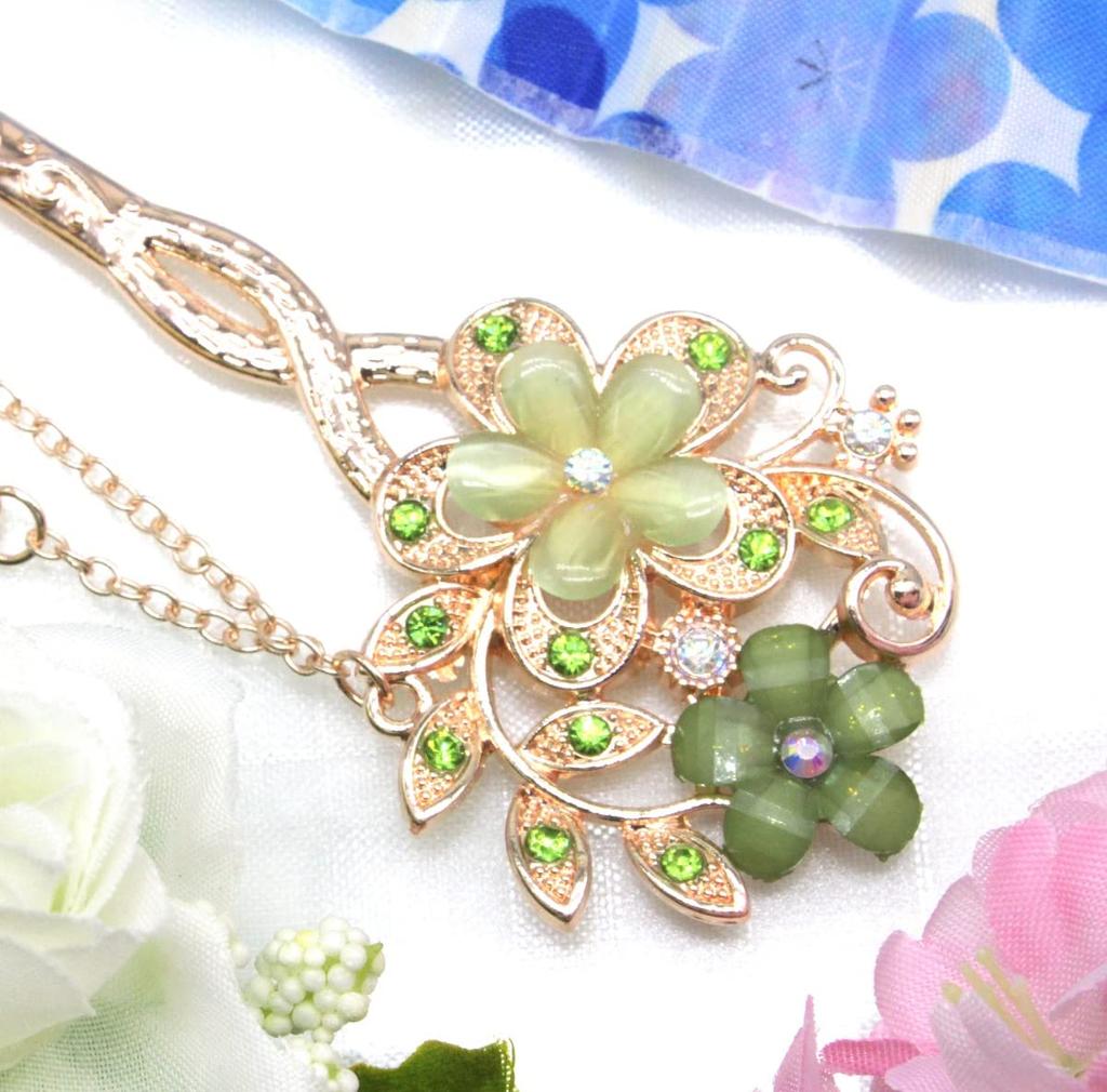 Miaomyao Single Hair Ornament for Japanese and Antique Cherry Blossom Pink Hair Miaomyao Hairpin, Clothing, Tomesode, Kimono, Yukata, Flower, Gold,