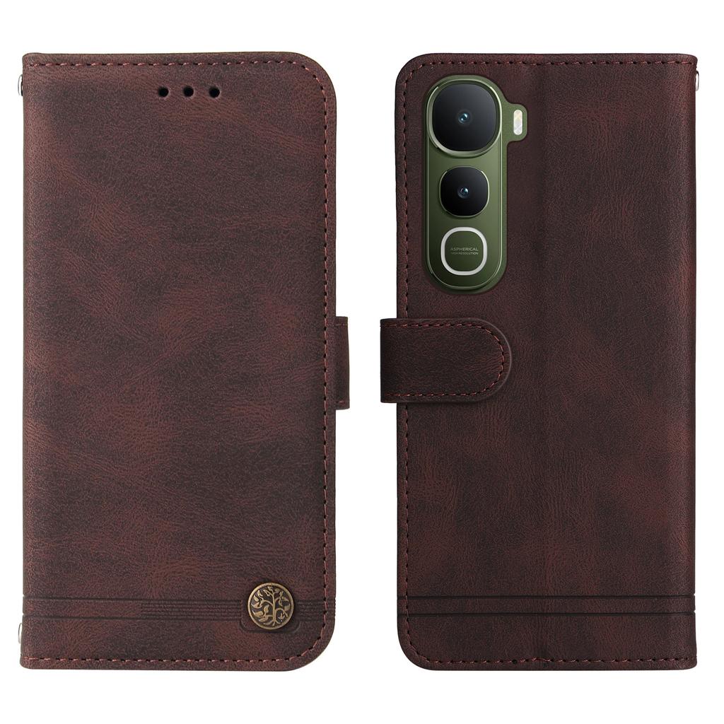 For vivo Y400 5G Leather Wallet Cases Skin Touch Phone Cover Stand with Strap