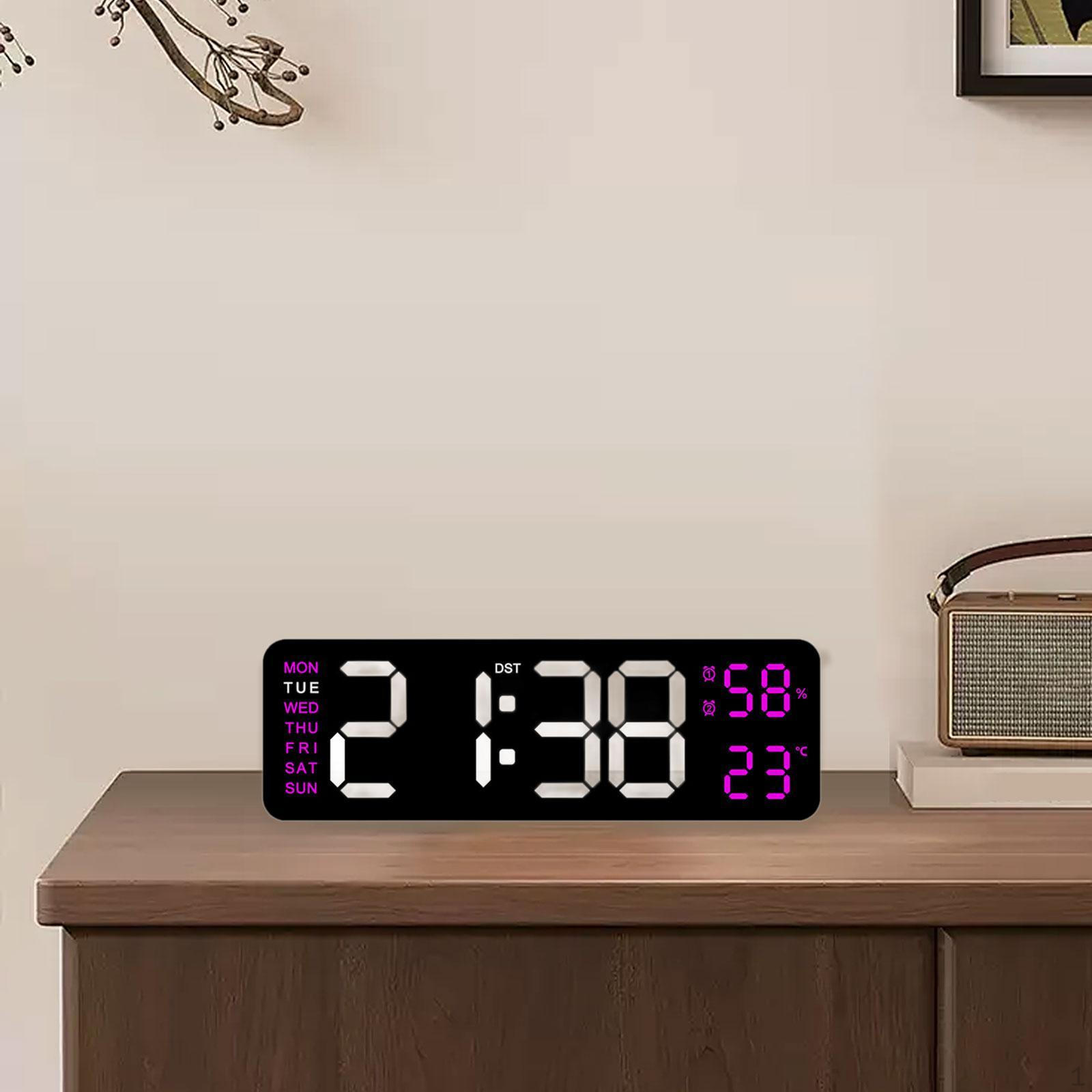 

Цифровой будильник настольный 12/24H функция памяти электронный настенный недельный дисплей для спальни