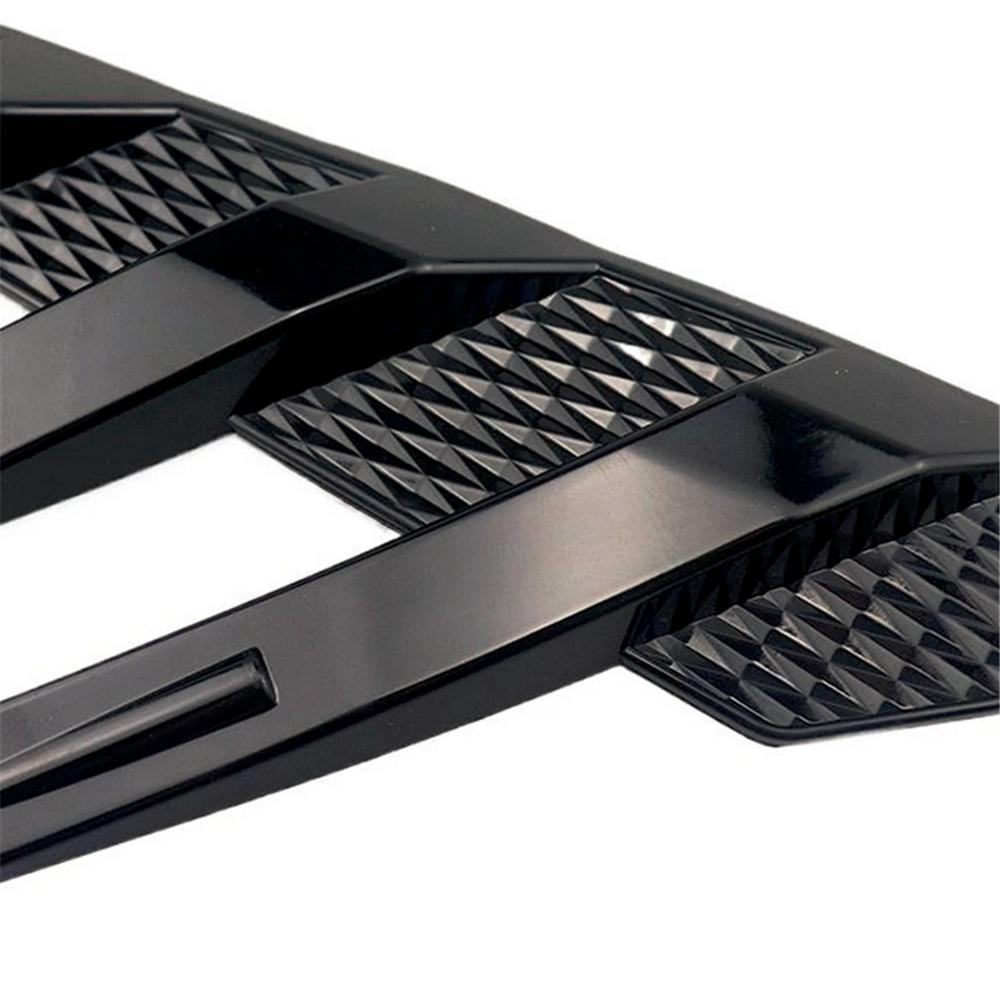 Ny 1 Par Bil Bakrute Dekorasjonsklistremerker Sidespoiler Splitter Trim Svart