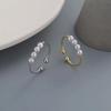 Simple Fashion Cute Adjustable For Female  Open Zircon Smile Stackable Finger Ring  Zircon