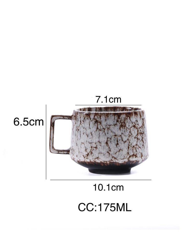 Retro Style 175ml Ceramic Coffee Cup with Handle for Home or Office