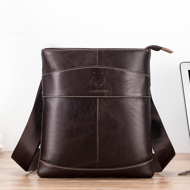Men's Shoulder Bag Made of Genuine Leather, Trendy Men's Bag, Retro Men's Crossbody Bag