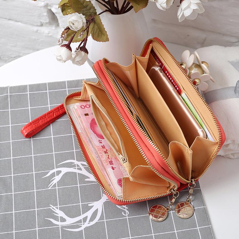 красный/белый/черный Женский двойной молния кошельки дамский кошелек модный кошелек — фото 3