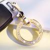 Sleutelhanger Dubbelzijdig Strass Samendrukbare veer Prachtig draagbaar Multifunctioneel Versier Zinklegering Lente Sleutelring Gesp Auto-accessoire