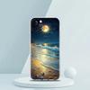 Soft TPU Transparent Phone Case for iPhone 16 15 14 13 12 11 Pro Max XR 8 7 Plus XR Starry Night Art Aesthetic Beach Night View