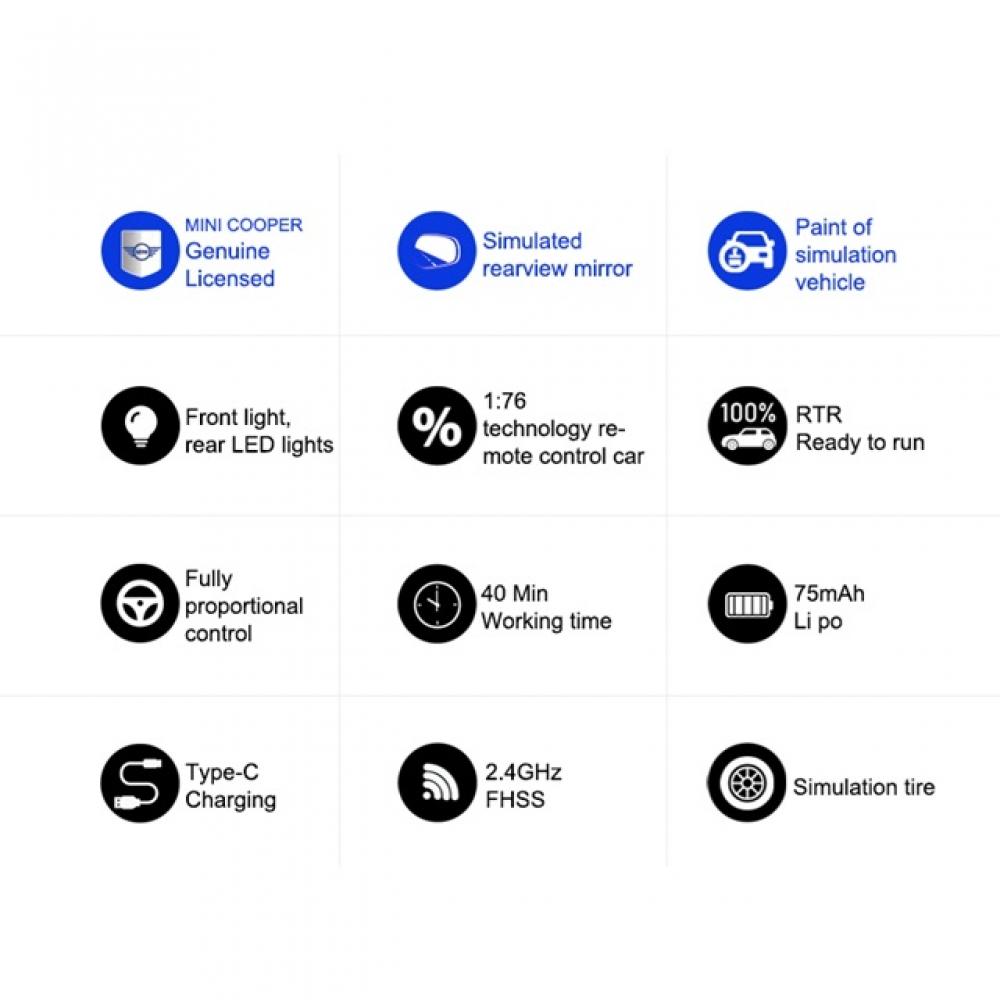 Hitec Turbo Racing 1 76 Scale Mini Cooper Tr01