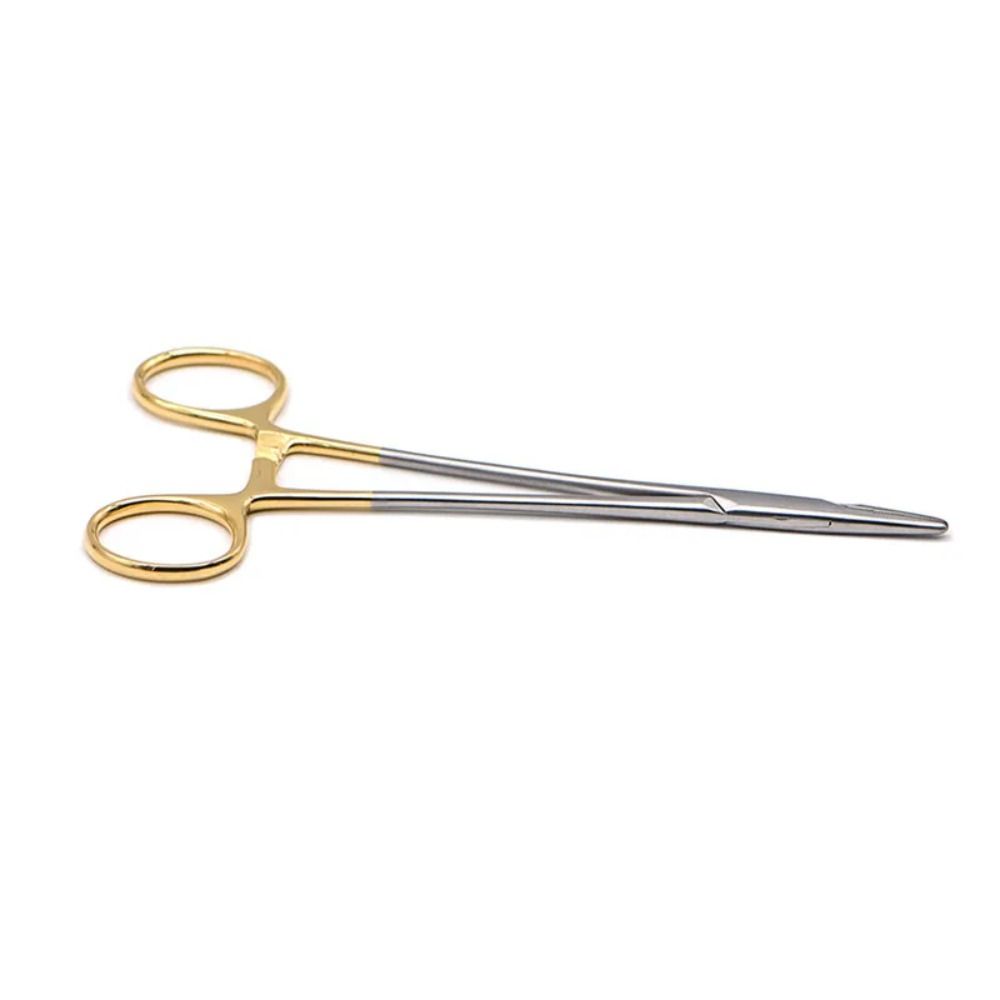 TC Head Orthodontic Forcep Gold Handle Anterior Teeth Bracket  Dental Instrument